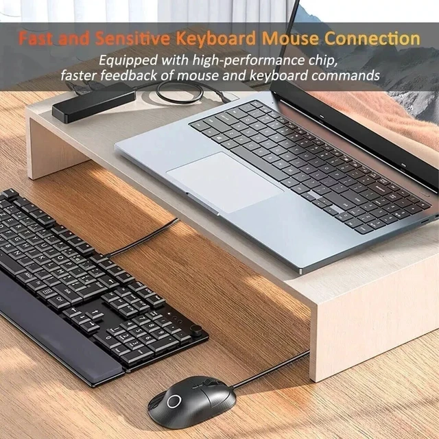 Alt view image 6 of 7 - USB 3.0 Hub 4-Port USB Hub USB Splitter USB Expander for Laptops Flash Drive HDD