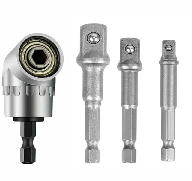 Main image of Socket Adapter Set Hex Shank to 1/4" 3/8" 1/2" Impact Driver Drill 3 pcs Color