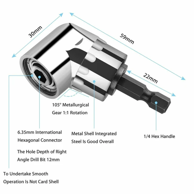 Alt view image 4 of 7 - Socket Adapter Set Hex Shank to 1/4" 3/8" 1/2" Impact Driver Drill 3 pcs Color