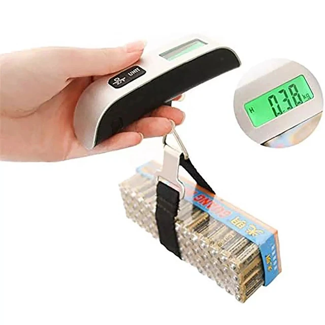 Alt view image 7 of 7 - New Luggage Scale 110lb 50kg Portable Travel LCD Digital Hanging Weight