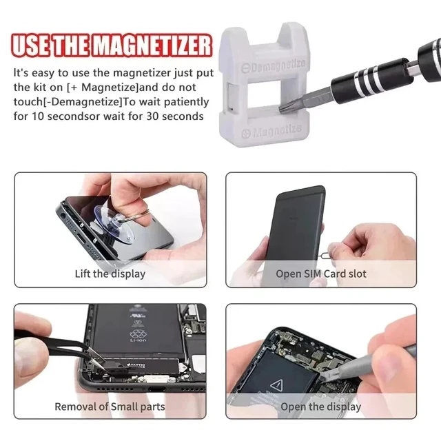 Alt view image 4 of 7 - 122 in 1 Precision Screwdriver Set Computer Repair Tool Kit Acssart Magnetic Bit