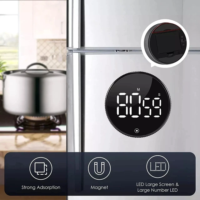 Alt view image 3 of 7 - Large LCD Digital Kitchen Cooking Timer Count-Down Up Clock Loud Alarm Magnetic