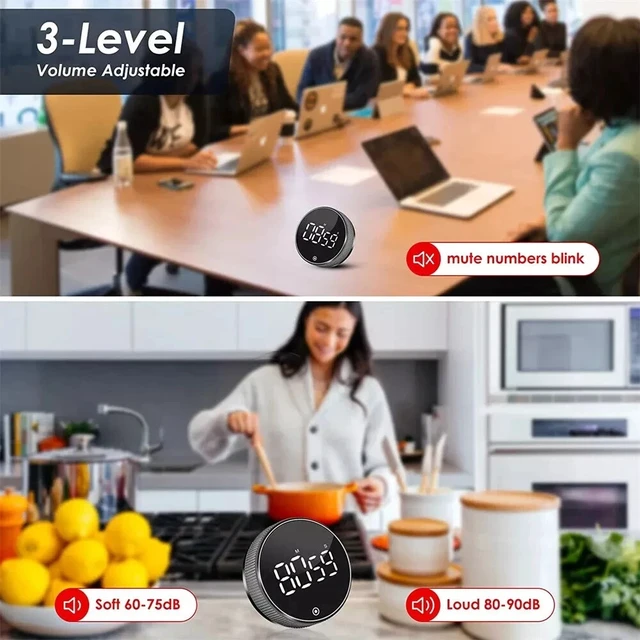 Alt view image 5 of 7 - Large LCD Digital Kitchen Cooking Timer Count-Down Up Clock Loud Alarm Magnetic