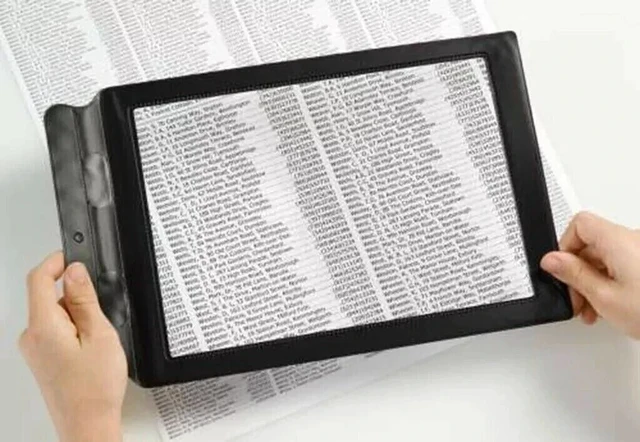 Alt view image 4 of 7 - Full Page Magnifier Sheet 4x Big Large Magnifying Glass Reading Book Aid Lens
