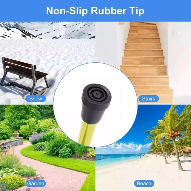 Alt view image 5 of 6 - Cane Walking Stick Adjustable Folding walking Aluminum Collapsible Travel Hiking