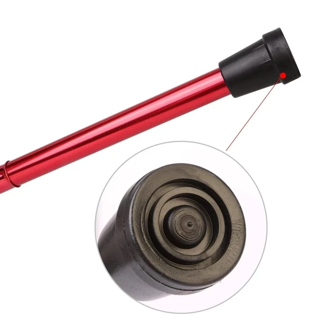 Alt view image 6 of 7 - Walking Cane Aluminum Alloy Walking Stick Adjustable Folding Travel Hiking Stick