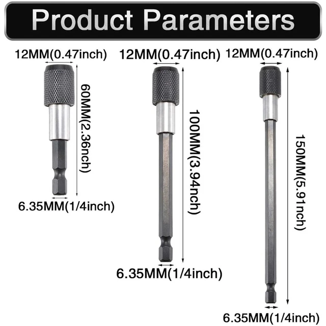 Alt view image 3 of 7 - 90 Degree Angle 1/4" Screwdriver Socket Adapter Drill Extension Attachment Tool