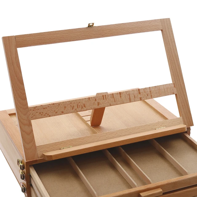 Alt view image 4 of 7 - Adjustable Storage Box Easel,Painting Board Stand with Drawers,Storage Box Easel