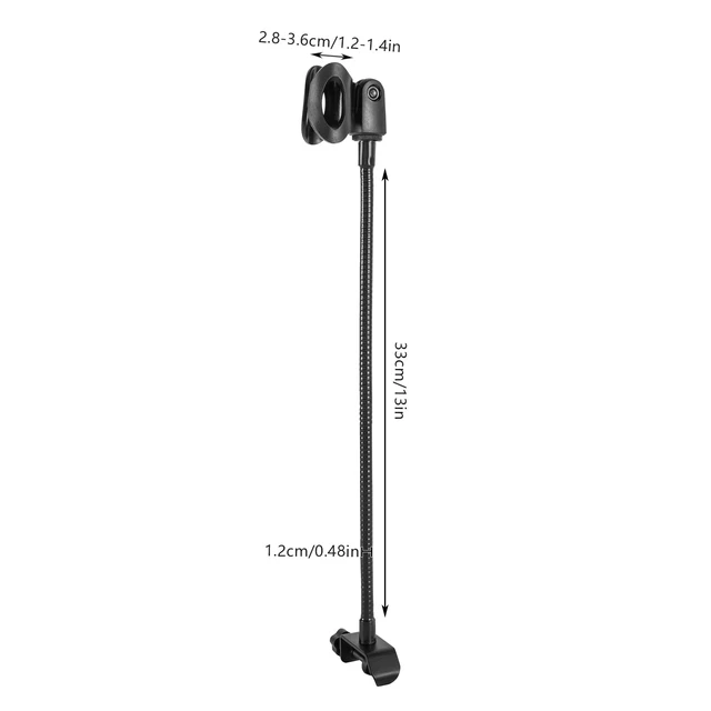 Alt view image 2 of 7 - Adjustable Gooseneck Microphone Stand with Desk Clamp Fit for Radio Broadcasting