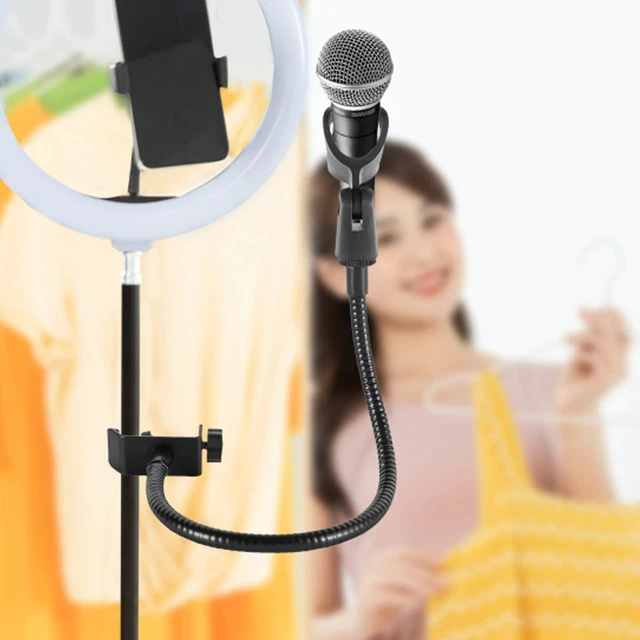 Alt view image 3 of 7 - Adjustable Gooseneck Microphone Stand with Desk Clamp Fit for Radio Broadcasting