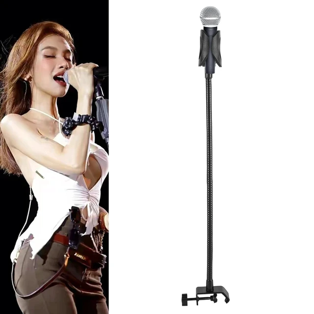 Alt view image 6 of 7 - Adjustable Gooseneck Microphone Stand with Desk Clamp Fit for Radio Broadcasting