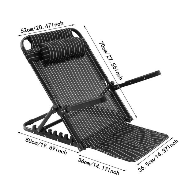 Alt view image 2 of 7 - Adjustable Bed Backrest 95°~160°Adjustable Back Rest Support 100kg Load-bearing