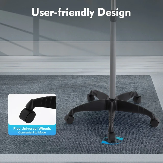 Alt view image 6 of 7 - 5Head 750W Infrared Heat Lamp Red Light Portable Floor Hair Dryer Stand Up Color