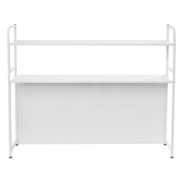 Alt view image 5 of 7 - Desktop Bookshelf White Desktop Storage Organizer 2-tier For Office & Home