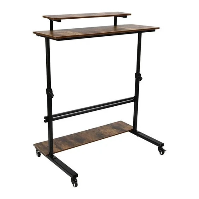 Alt view image 6 of 7 - Height Adjustable Computer Laptop Desk Rolling Standing Table for Sofa Bedside