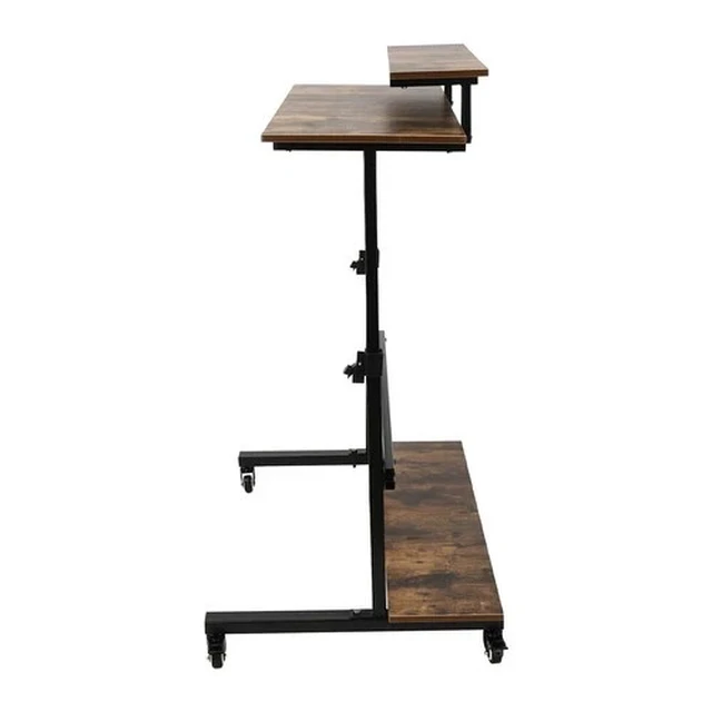Alt view image 7 of 7 - Height Adjustable Computer Laptop Desk Rolling Standing Table for Sofa Bedside