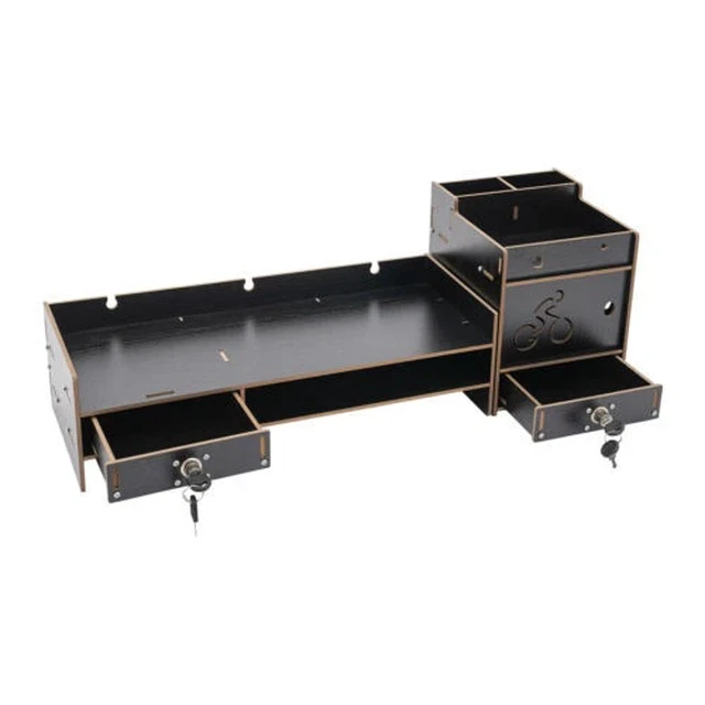 Alt view image 4 of 7 - Computer Desktop Monitor Stand Riser Laptop Display Riser w/ Storage Organizer