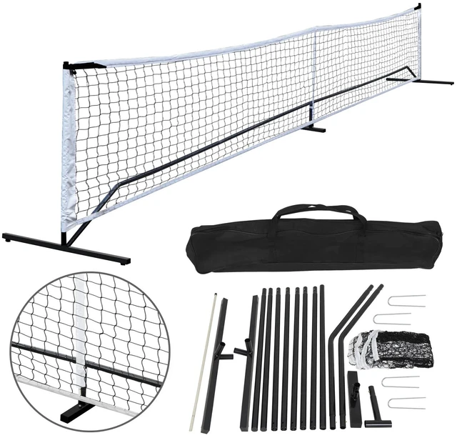 Main image of Portable 22FT Pickleball Tennis Net For Outdoor Nylon Sports W/Carry Bag Metal