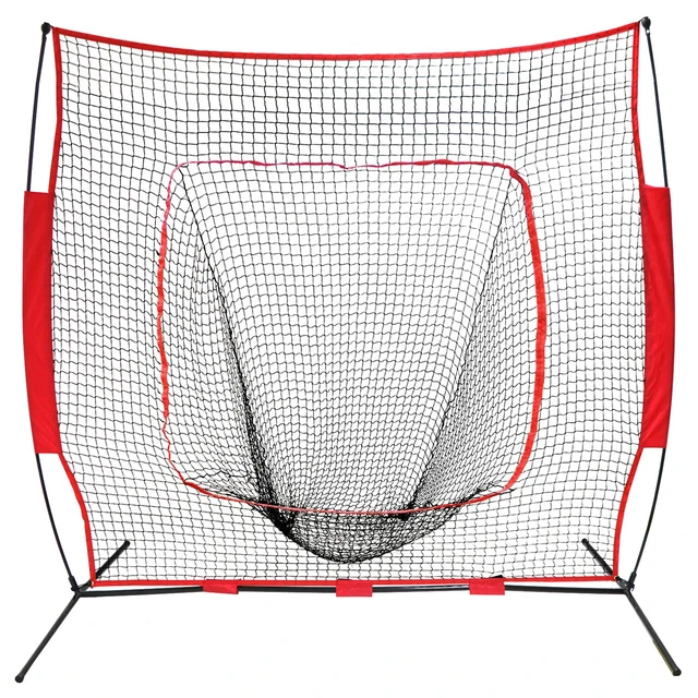 Alt view image 6 of 7 - 7x7Ft Baseball Softball Practice Batting Training Net w/Carry Bag Strike Zone