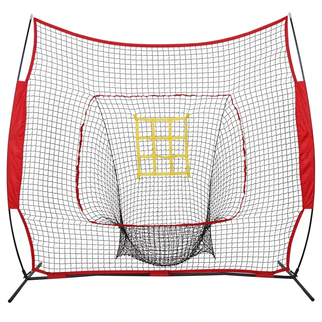 Alt view image 2 of 7 - 7×7' Baseball Net Softball Practice Hitting Batting Training Aid W/Bag