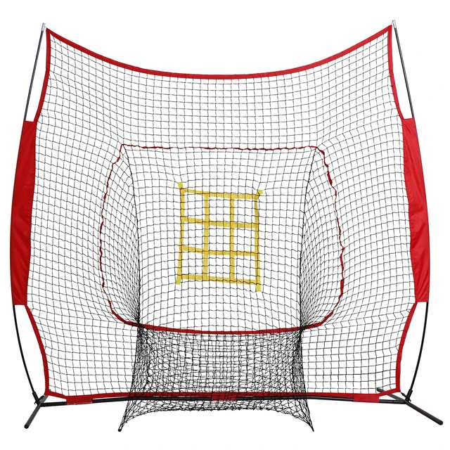 Alt view image 3 of 7 - 7×7' Baseball Net Softball Practice Hitting Batting Training Aid W/Bag