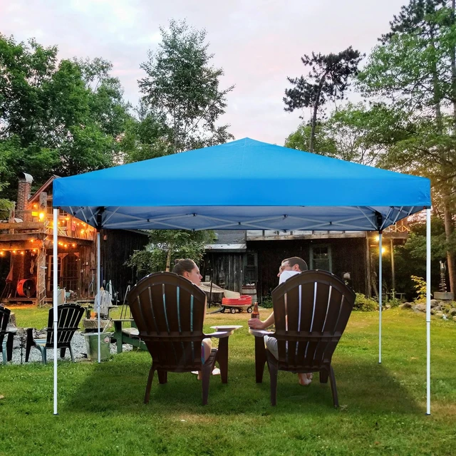 Alt view image 2 of 7 - 10 x 10 FT Pop-Up Foldable Waterproof Canopy Tent Adjustable Heights with Bag