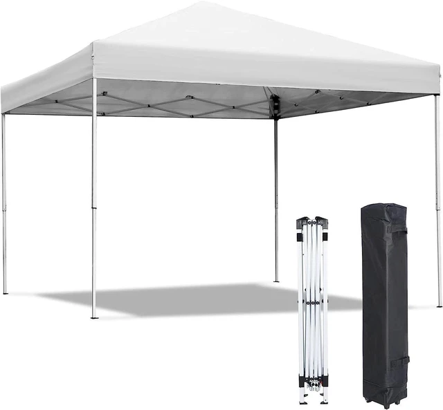 Main image of 10x10 Pop Up Canopy Tent Waterproof Foldable Adjustable Heights w/ Wheeled Bag