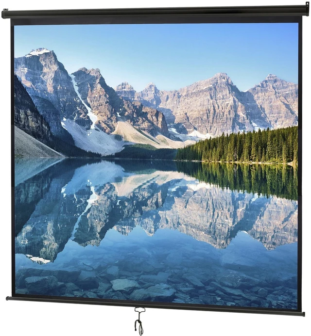 Main image of 120" 1:1HD Diagonal Dimension Pull Down Projection Screen HD Movie Theater Black