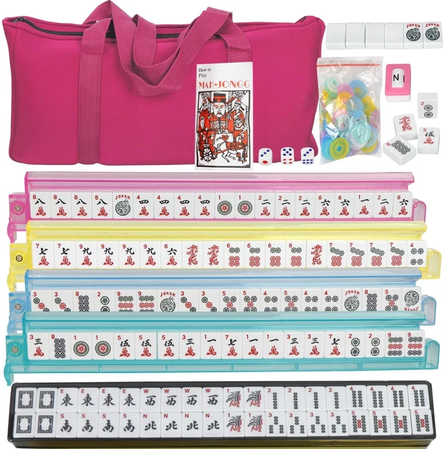 Main image of American Mahjong 166 Tiles Collectible Mah Jongg Set Pushers/Racks w Pushers