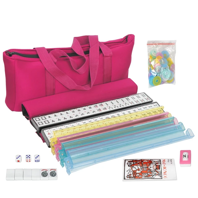 Alt view image 4 of 7 - American Mahjong 166 Tiles Collectible Mah Jongg Set Pushers/Racks w Pushers