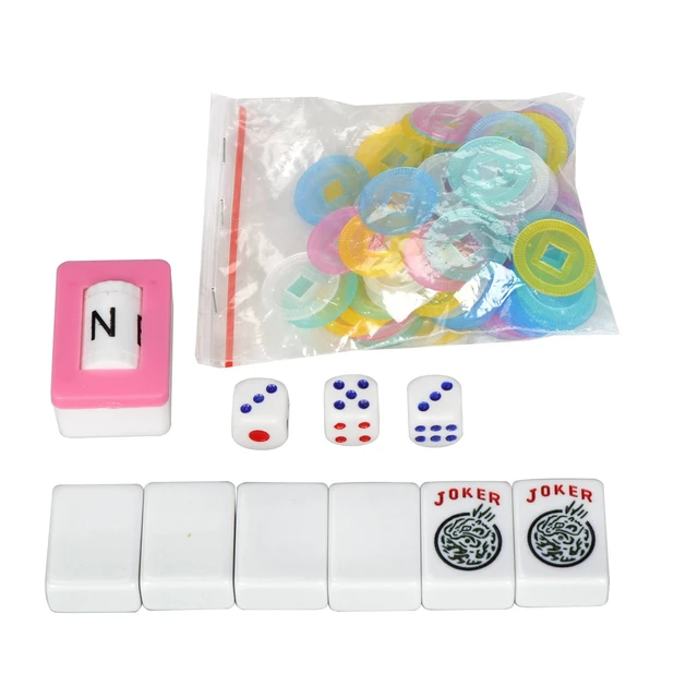 Alt view image 7 of 7 - American Mahjong 166 Tiles Collectible Mah Jongg Set Pushers/Racks w Pushers