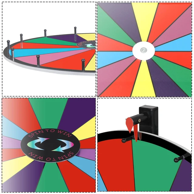 Alt view image 2 of 7 - 24" Tabletop Spinning Prize Wheel 14 Slots w/DryErasable Trade Show Carnival