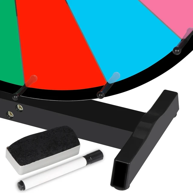 Alt view image 3 of 7 - 24" Tabletop Spinning Prize Wheel 14 Slots w/DryErasable Trade Show Carnival