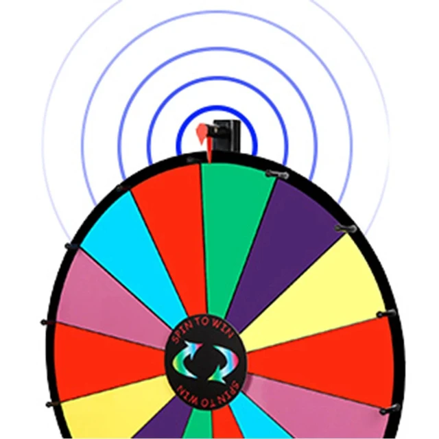 Alt view image 4 of 7 - 24" Tabletop Spinning Prize Wheel 14 Slots w/DryErasable Trade Show Carnival