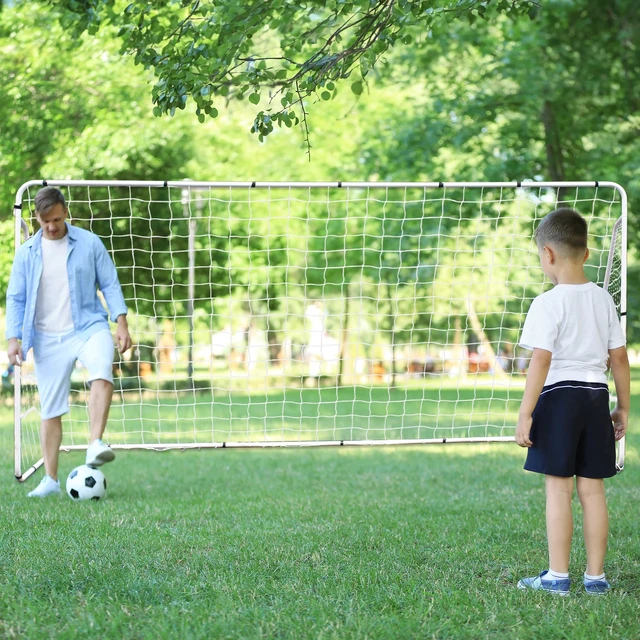 Alt view image 3 of 7 - 12 x 6' Soccer Goal Net Steel Frame Backyard Football Training Set Portable