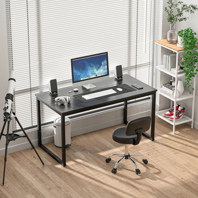 Alt view image 5 of 7 - 47" Computer Writing Desk Modern Study Office PC Laptop Desk Corner Table Black