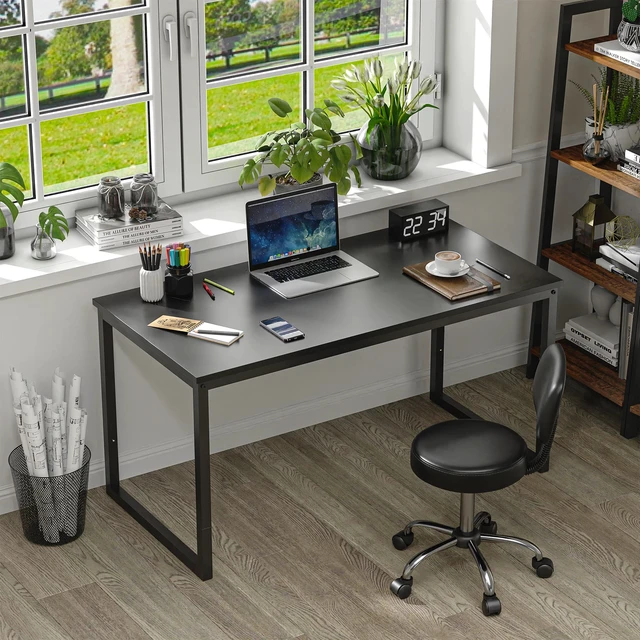 Alt view image 6 of 7 - 47" Computer Writing Desk Modern Study Office PC Laptop Desk Corner Table Black