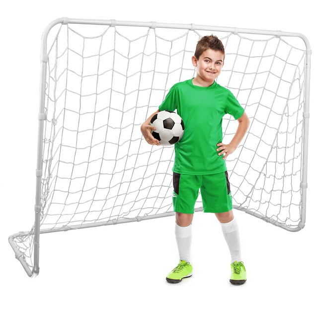 Alt view image 2 of 7 - 6x4 FT Post 2 Pack Soccer Goal Practice Football Net Steel Frame w/Durable Net
