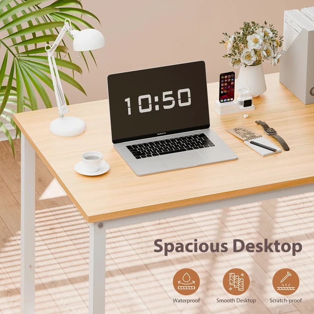 Alt view image 2 of 7 - 47" Computer Writing Desk Modern Study Office Laptop Desk Corner Table Natural
