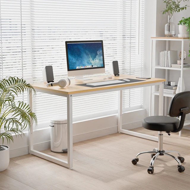 Alt view image 6 of 7 - 47" Computer Writing Desk Modern Study Office Laptop Desk Corner Table Natural