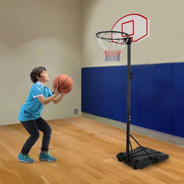 Alt view image 7 of 7 - 5.5-7FT Adjustable Basketball Hoop System Outdoor Kids Sports Yard Backboard