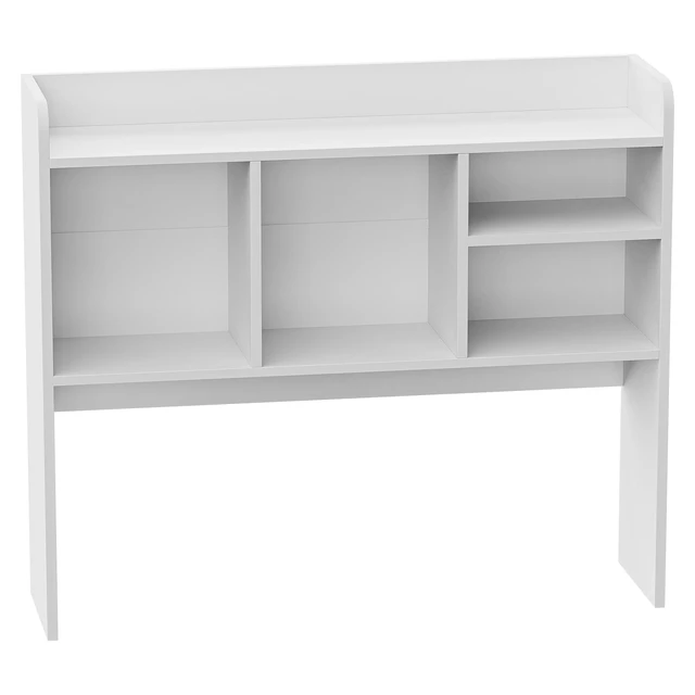 Alt view image 6 of 7 - Desktop Bookshelf Countertop Storage Hutch w/ 5 Shelves for Computer Desk White