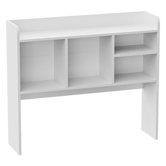 Alt view image 5 of 7 - Desktop Bookshelf Countertop Storage Hutch w/ 5 Shelves for Computer Desk White