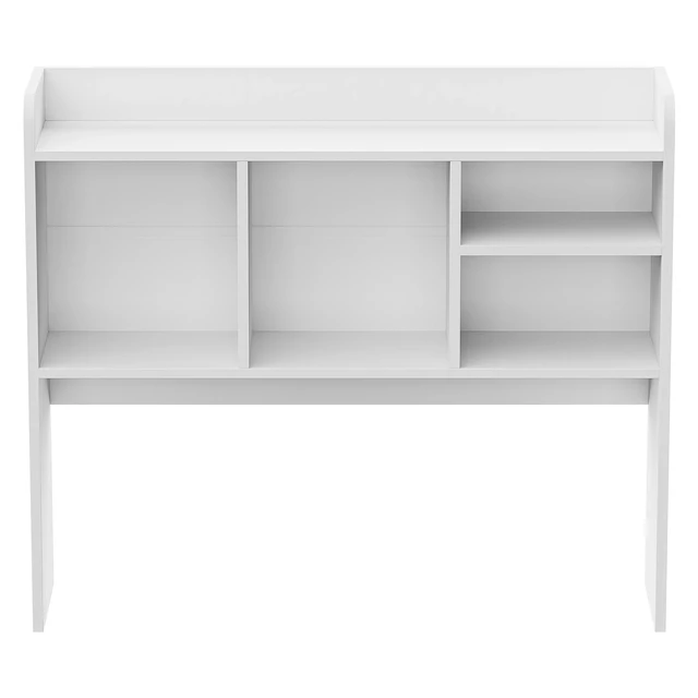 Alt view image 7 of 7 - Desktop Bookshelf Countertop Storage Hutch w/ 5 Shelves for Computer Desk White