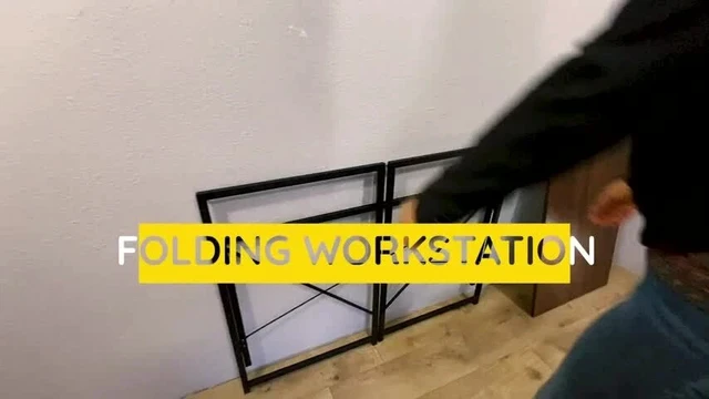 Alt view image 2 of 7 - Computer Writing Desk Modern Study Desk Industrial Style Folding Corner Table