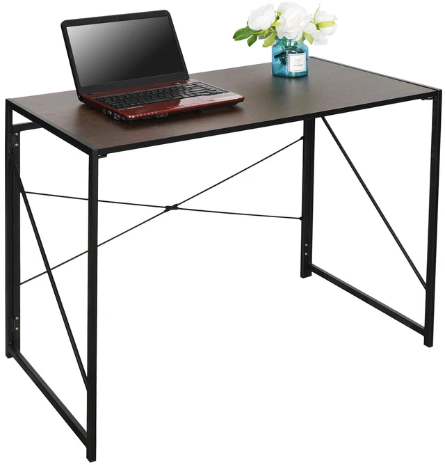 Main image of Computer Writing Desk Modern Study Desk Industrial Style Folding Corner Table