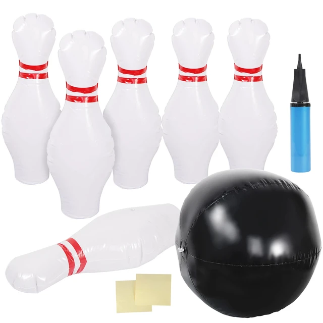 Main image of Inflatable Bowling Set for Kids Adults one Ball with Six Pin Outdoor Indoor