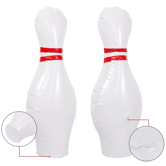 Alt view image 7 of 7 - Inflatable Bowling Set for Kids Adults one Ball with Six Pin Outdoor Indoor