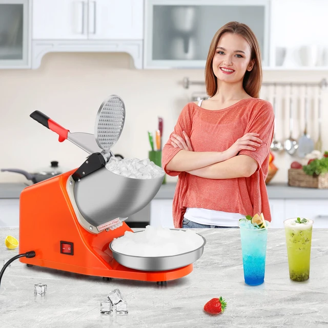 Alt view image 3 of 7 - 300W Electric Ice Crusher Machine Shaver Shaved Icee Snow Cone Maker 143 lbs New