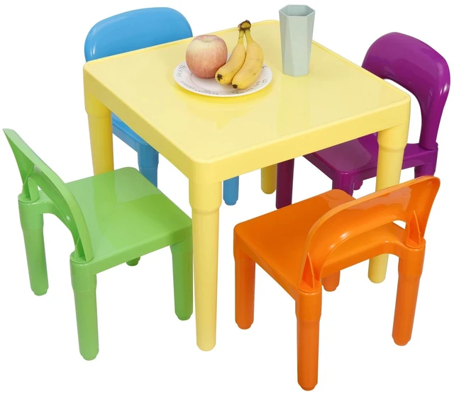 Main image of Kids Table and 4 Chairs Toddler Child Party Toys Fun Activity Furniture Play Set